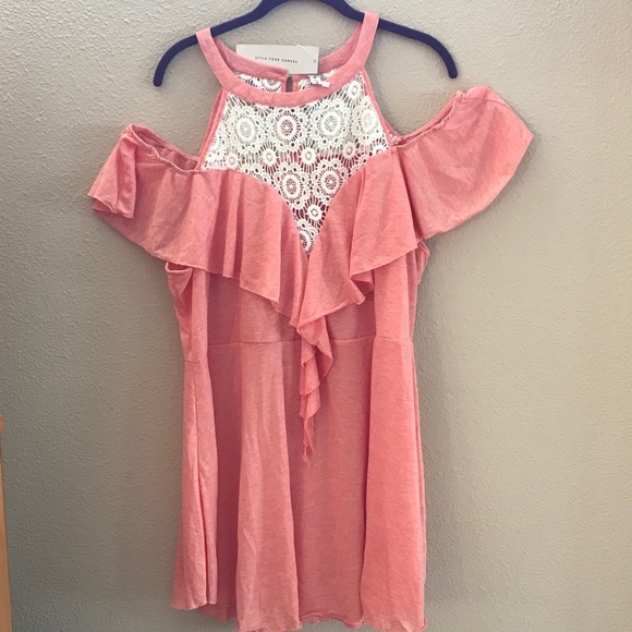 NWT Rosegal Peach Women’s Cold-Shoulder Top (5X) - Picture 4 of 16